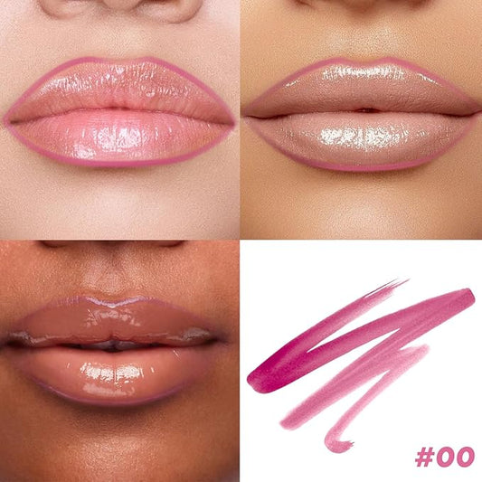 Lip Stain Peel Off, Mauve Lip Liner Stain Peel Off Tattoo Matte Lip-tint, Long Lasting, Waterproof, Transfer-proof, Moisturizing, Easy to Use, Highly Pigmented Color for All Skin Types (#00)