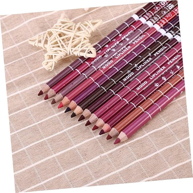 12pcs Lip Liner Pencil Set for Women Professional Makeup Lipliners for Daily Use Long-lasting Lip Makeup Kit