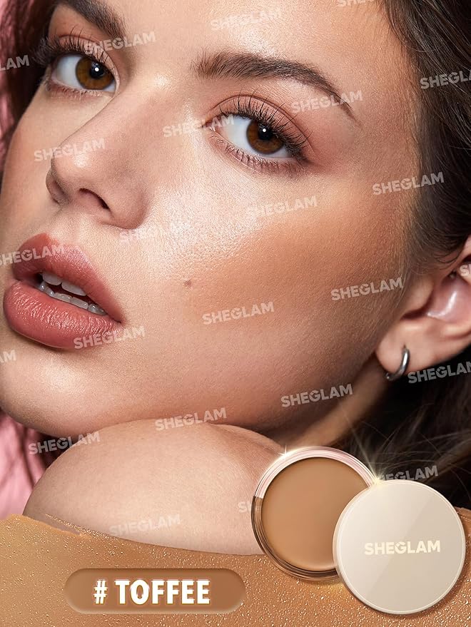 SHEGLAM Silk Haze Cream Bronzer Blendable Cream Makeup with a Lightweight Formula - Customizable Face Makeup for a Natural, Sun-Kissed Glow Long Lasting-Toffee