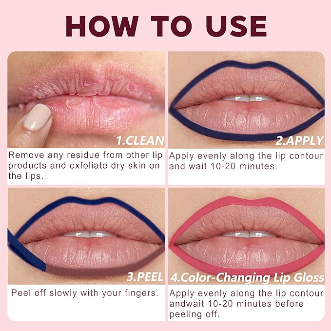 Lip Liner Stain, Long Lasting Peel Off Lip Stain, Waterproof & Transfer-Proof Matte Lip Tattoo, Easy to Use & Natural Finish (Hot Chocolate)