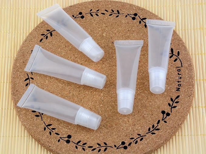8ml Mini Clear Empty Lip Gloss Balm Container Soft Tubes Makeup Box (100 Pcs)