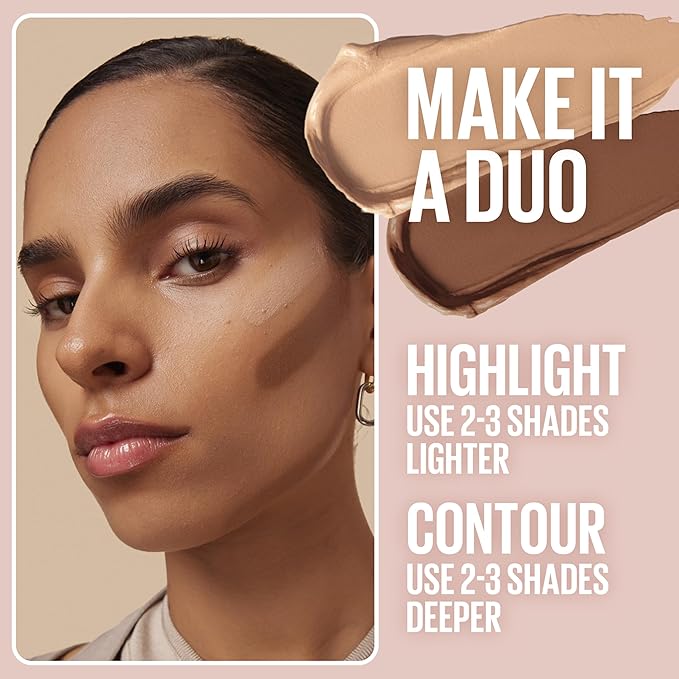 Maybelline Lifter Stix Multi-Use Face Stick - Contour, Bronzer, Concealer and Foundation Stick, All-In-One Creamy Face Makeup with Cranberry Seed Oil, 15, 1 Count