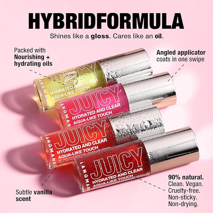 Jolilab Lip Oil, Hydrating Lip Glow Oil Plumping Glass Finish Moisturizing Lip Gloss Lip Tint Extract Lip Oil Tinted for Dry Lip and Lip Care
