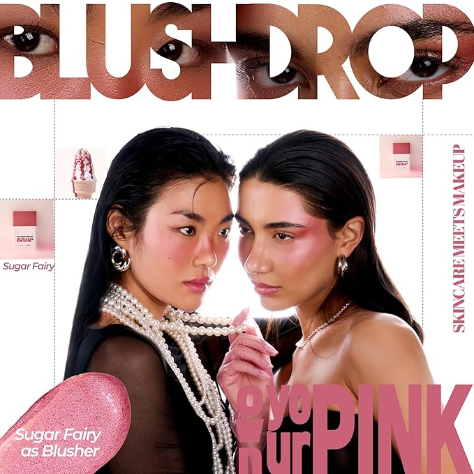 Spotlight Blush Drop (Sugar Fairy) | Luminous Rosy Cheek | Skincare-Infused Hydrating Formula | Vegan Certified | Natural Radiance | Buildable Color | All Skin Types | 1.01 fl oz