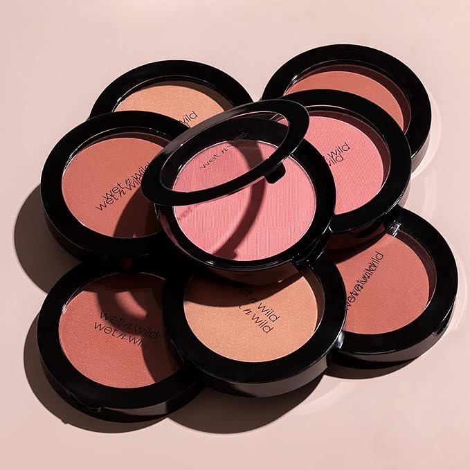 wet n wild Color Icon Blush, Effortless Matte Natural Sheer Glow & Seamless Blend, Luxuriously Infused Smooth Jojoba Oil, Cruelty-Free & Vegan - Pearlescent Pink(Packaged)