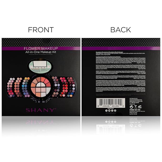 SHANY All In One FLOWERS Makeup Set - Ultimate Fancy Makeup Kit - Eyeshadows, Lip colors, Face Powders, Highlighters, and Blushes.
