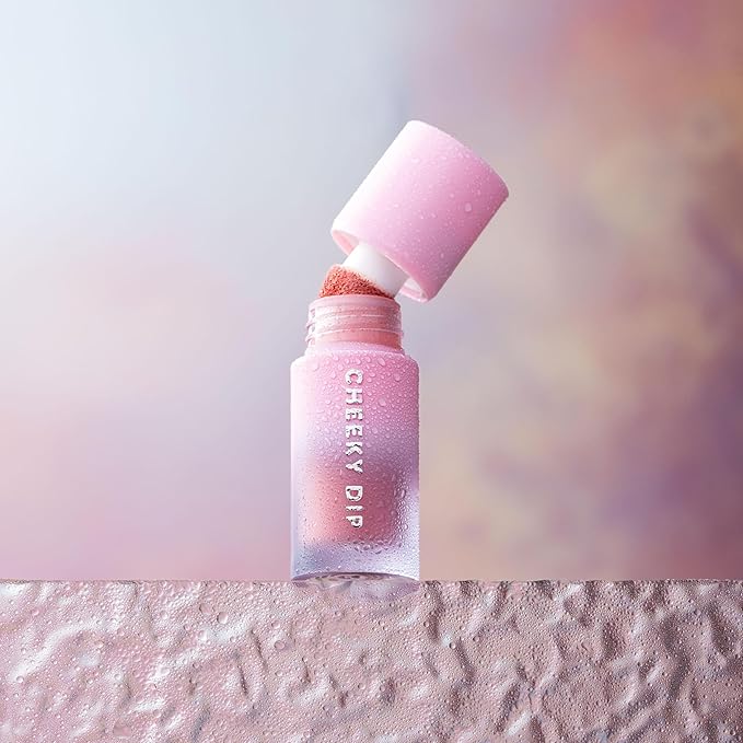 W7 Cheeky Dip Liquid Blusher - Pigmented Colour For Cheek Makeup - Satin Matte Finish - Skinny Dip (Pink)