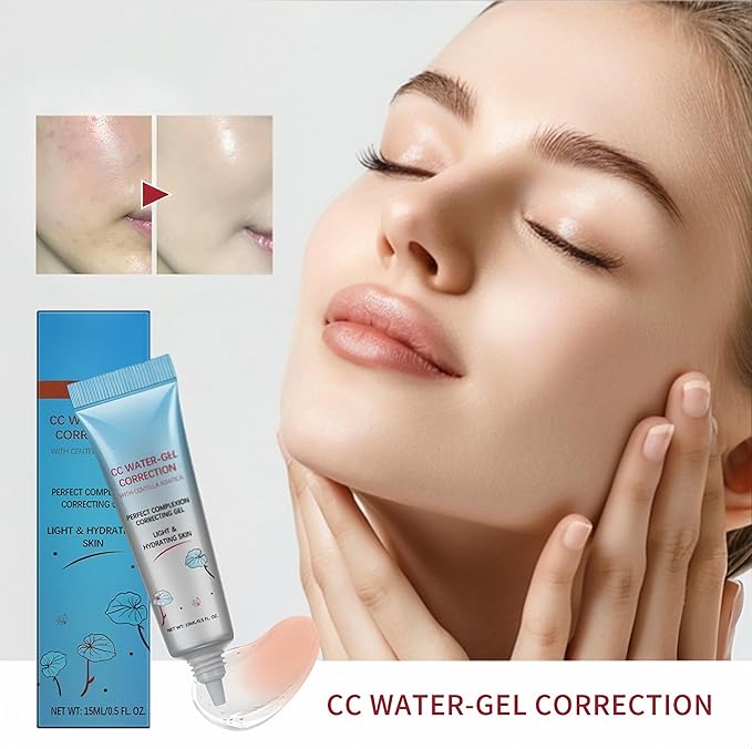 MAEPEOR Color Correcting CC Cream 5 Colors Lightweight Multi-Purpose Facial Concealer with Illuminating Finish Soothes & Hydrates Skin (05 Transparent)