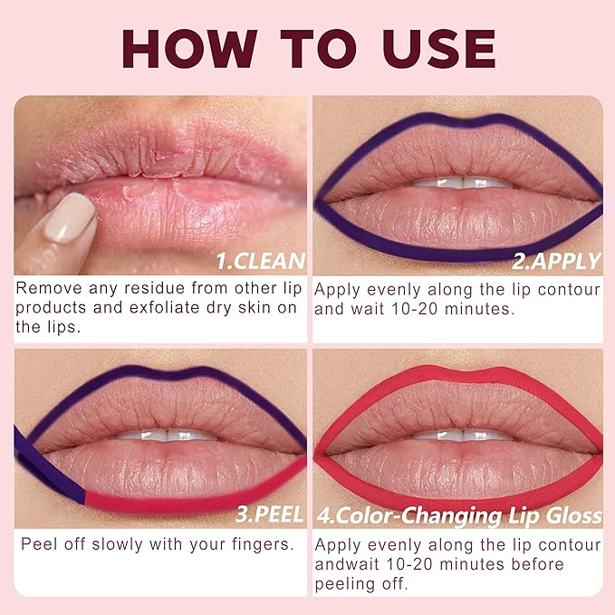 Lip Liner Stain, Long Lasting Peel Off Lip Stain, Waterproof & Transfer-Proof Matte Lip Tattoo, Easy to Use & Natural Finish (Dried Rose)