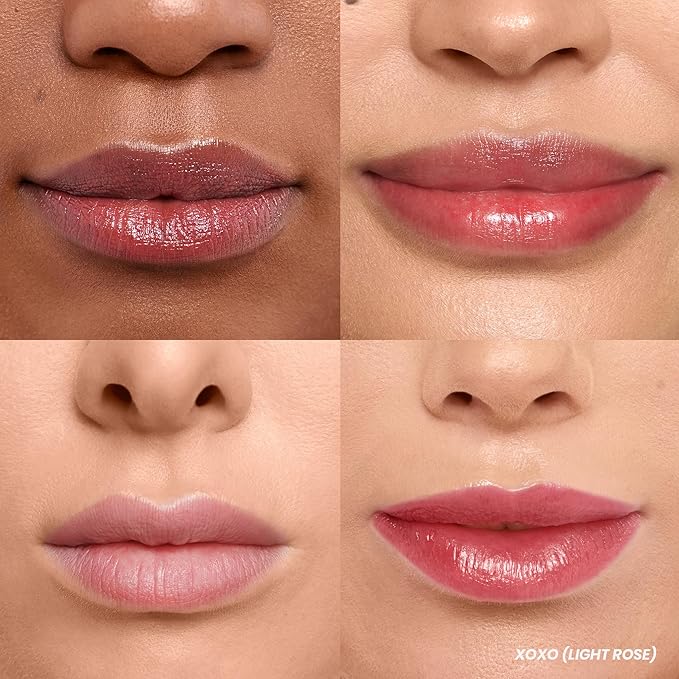Wonderskin Lip Stain Peel Off Masque (XOXO), with Lip Scrub and Clear Lip Gloss