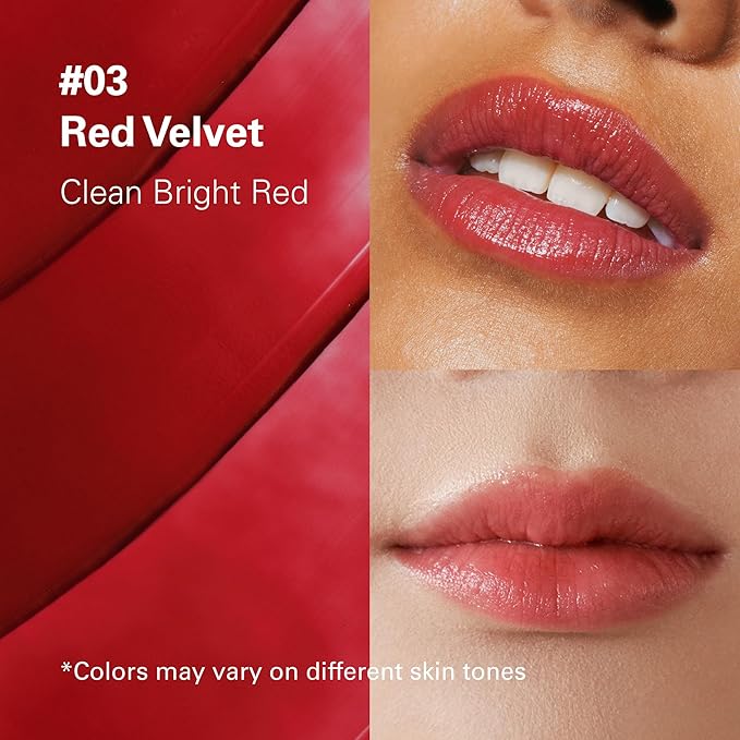 Melixir Vegan Lip Butter #03 Red Velvet(Tinted) (+11 more colors), Bee Free, Petrolatum Free, Deep Nourishing Plant-Based Vegan Chapstick, Lip Balm for Dry, Cracked and Chapped Lips