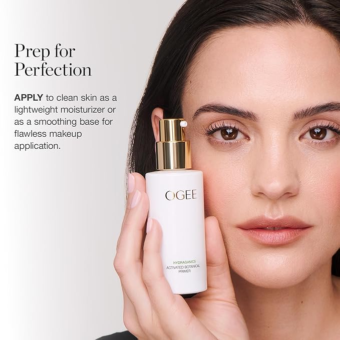 Ogee Makeup Primer - Activated Botanical Face Primer for Oily Skin & All Skin Types - Hydrating Primer with Jojoba Oil & Hyaluronic Acid - 73% Organic Ingredients & Made in USA