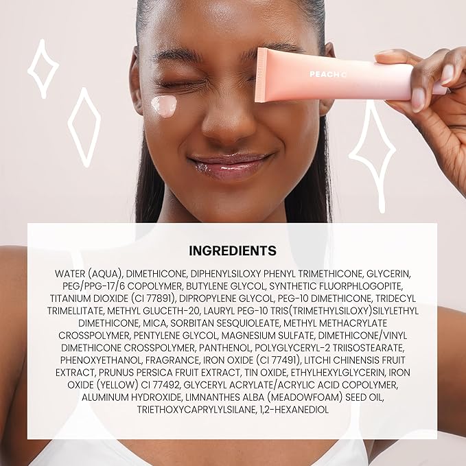 PEACH C Beige Glow Make Up Base - Hydrating, Moisturizing, Illuminating Pearl Make Up Base - Lightweight, Smudge-Proof & Pearly Shimmer Korean Makeup Primer Illuminating Face Cream (1.18 fl oz)