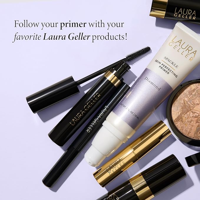LAURA GELLER NEW YORK Spackle Primer - Diamond - Super-Size 2 Fl Oz - Hyaluronic Acid Makeup Primer for Mature Skin