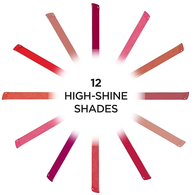 L’Oréal Paris Makeup Brilliant Signature Shiny Lip Stain, High Impact Glossy/Shiny Finish with a Lightweight Feel, Be Brilliant, 0.21 fl. oz. (Pack of 2)