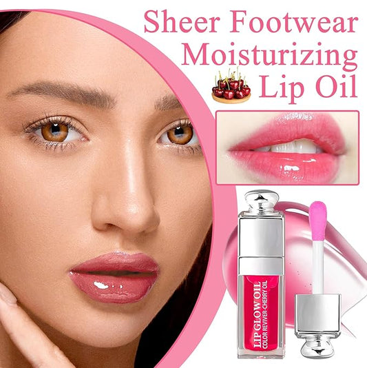 2Pcs Hydrating Lip Oil, Plumping Lip Gloss,Glossy Refreshing Long Lasting Moisturizing Tinted Lip Glow Oil for Lip Care,Hydrating No-Sticky Lip Stain Balm for Women