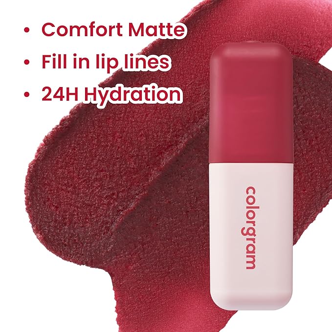 COLORGRAM NUDE BLUR TINT 10 DEAD ROSE | Soft Velvet Matte Lip Stain & Cheek Tint