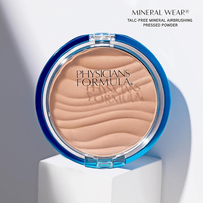 Physicians Formula Mineral Wear Talc-Free Mineral Airbrushing Pressed Powder Beige | Dermatologist Tested, Clinically Tested