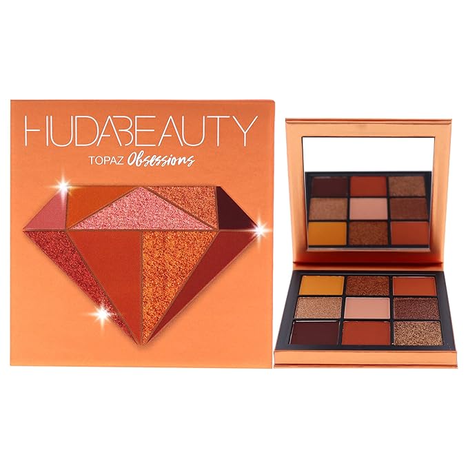 Huda Beauty Obsessions Eyeshadow Palette - Topaz Women Eye Shadow 0.04 oz, Powder
