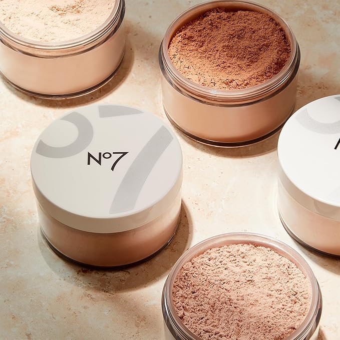 No7 Flawless Finish Loose Powder - Medium Rich - Loose Finishing Powder - Makeup Setting Powder with Matte Finish for All Skin Tones - All Skin Types Including Oily Skin (0.71 oz)