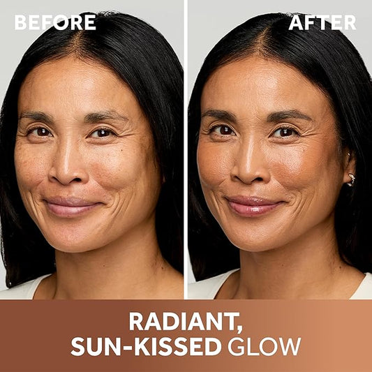 No7 Pro Artist Multi-Use Bronzer Stick & Highlighter Makeup - Dual-Ended Cream Contour and Face Highlighter with Vitamin E and Argan Oil for a Radiant Finish - Deep Bronze/Golden Glow (10g)