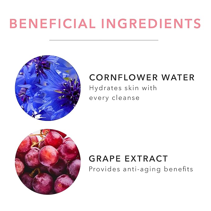 100% PURE Rose Micellar Cleansing Water, Hydrating Makeup Remover, Daily Skin Care for All Skin Types, Soothing Micellar Water, Natural Skin Care - 7.1 Fl Oz
