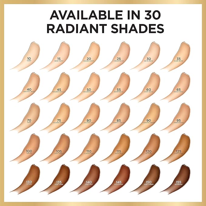 L'Oreal Paris Age Perfect Radiant Serum Foundation with SPF 50, Honey Rose, 1 fl. oz.