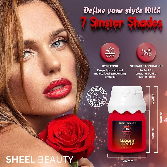 Bloody Lip Tint and Stain OG, Long Lasting and Waterproof (Redwood, 12 ml)