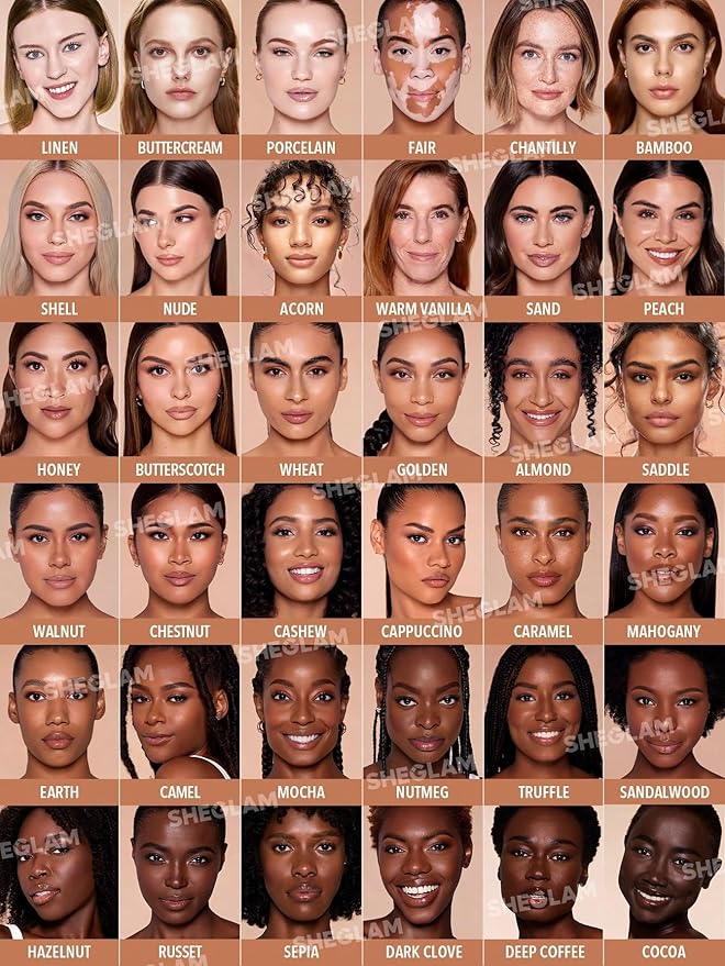 SHEGLAM Skinfinite Hydrating Foundation Flawless Dewy Foundation Hydrating Coverage Invisible Pore Concealer Pore-less Non-Greasy Lightweight Natural Soft Liquid Foundation-Acorn