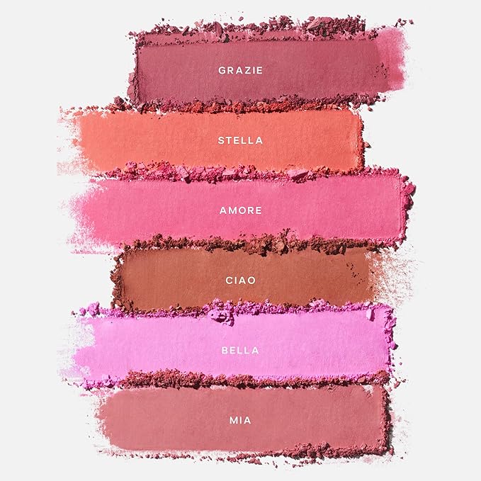 Saie SuperSuede Baked Blush - Talc-Free Powder Blush for All Day Wear - Enriched with Plant-Derived Squalane + Glycerin to Help Moisturize Dry Skin - Mia (.01 Ounce)