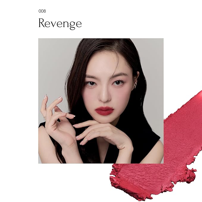 MUZIGAE MANISON City Chic Trio - 08 Revenge | Objet water 01 Signature & 02 Spicy & Moodwear Blur 08 Revenge | K-Beauty Lip Stain Matte Lipstick
