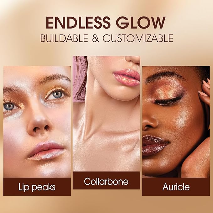 GECOMO Highly Pigmented Liquid Contour - Built-in Sponge Tip Sculpted Complexion Wand Contour Long Lasting Natural Buildable Highlighters Contour Contouring Bronzer 0.17 OZ/5.2ml - 03 LIQUID GOLD