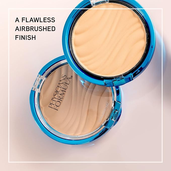 Physicians Formula Mineral Wear Talc-Free Mineral Airbrushing Pressed Powder Beige | Dermatologist Tested, Clinically Tested