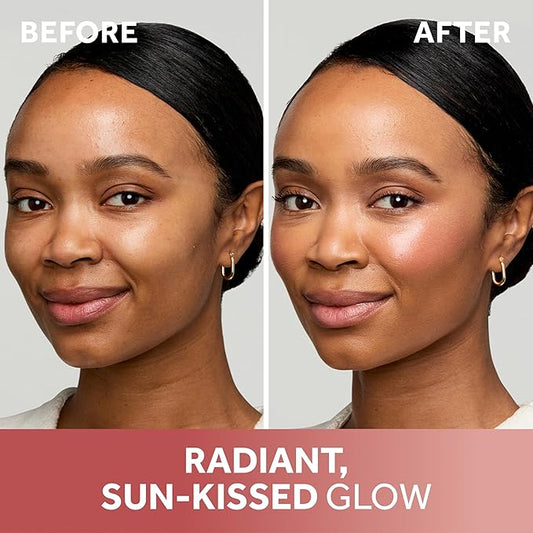 No7 Pro Artist Color & Glow Cream Blush Stick - Dual-Ended Blush for Cheeks, Eyes & Lips - Delivers Soft-Focus Radiance and Buildable Color - Peachy Coral/Rose Glow (10g)