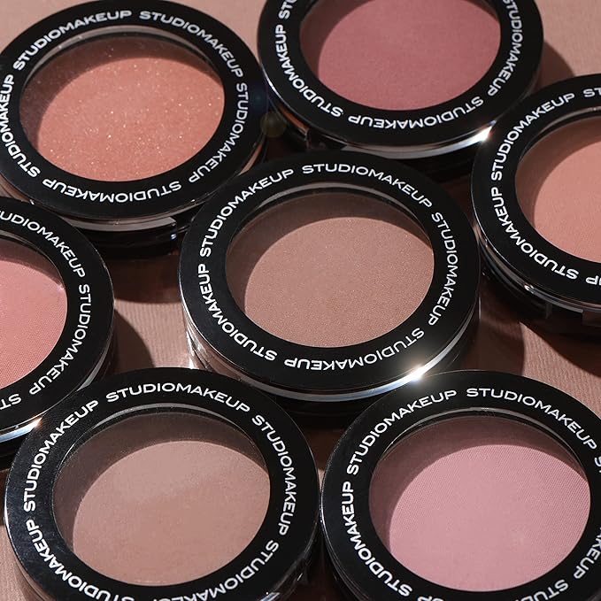 STUDIOMAKEUP Soft Blend Cheek Blush (Apricot) - Beauty Powder for Face - Perfect for Glass Skin Glow - Easily Blendable Soft Pink - Suitable for All Skin Types