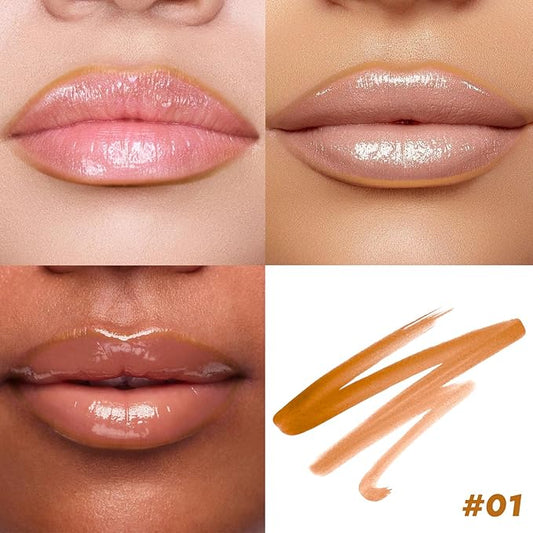 Lip Stain Peel Off, Orange Lip Liner Stain Peel Off Tattoo Matte Lip-tint, Long Lasting, Waterproof, Transfer-proof, Moisturizing, Easy to Use, Highly Pigmented Color for All Skin Types (#01)