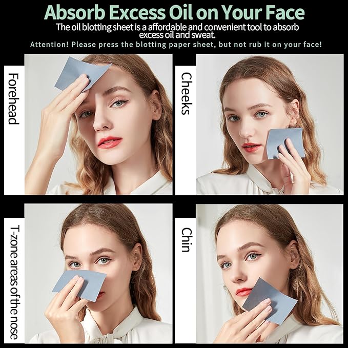 FANDAMEI 1800 Counts Oil Blotting Sheets for Face, Oil Absorbing Papers for Oily Skin, Oil Control Film, Tissues