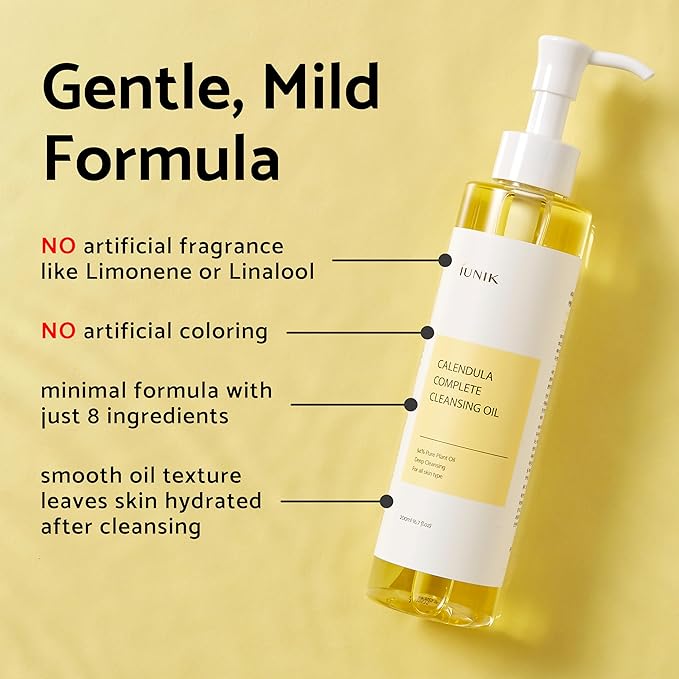 IUNIK Calendula Jojoba Oil Cleanser Gentle Makeup Remover Pore Cleansing Oil & Rose Galactomyces Synergy Serum, Tea Tree Relief Serum, Propolis Vitamin Synergy Serum Trial Travel Kit Korean Skincare
