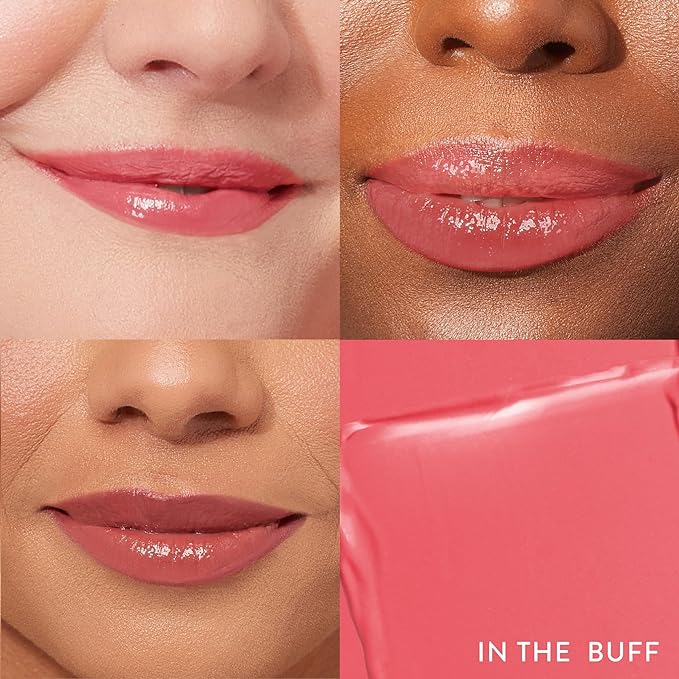 LAURA GELLER NEW YORK Jelly Balm Moisturizing Tinted Lip Balm Duo - In the Buff & Sheerly Amazing - Hydrating Vitamin E - Semi-Shine Finish