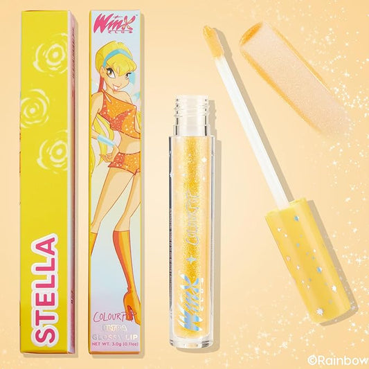 ColourPop Winx Club Ultra Glossy Lip Gloss - Hydrating, Sheer Orange Lip Gloss for Juicy, Fuller-Looking Lips - Formulated with Jojoba Oil to Moisturize & Nourish - Stella (0.11 oz)