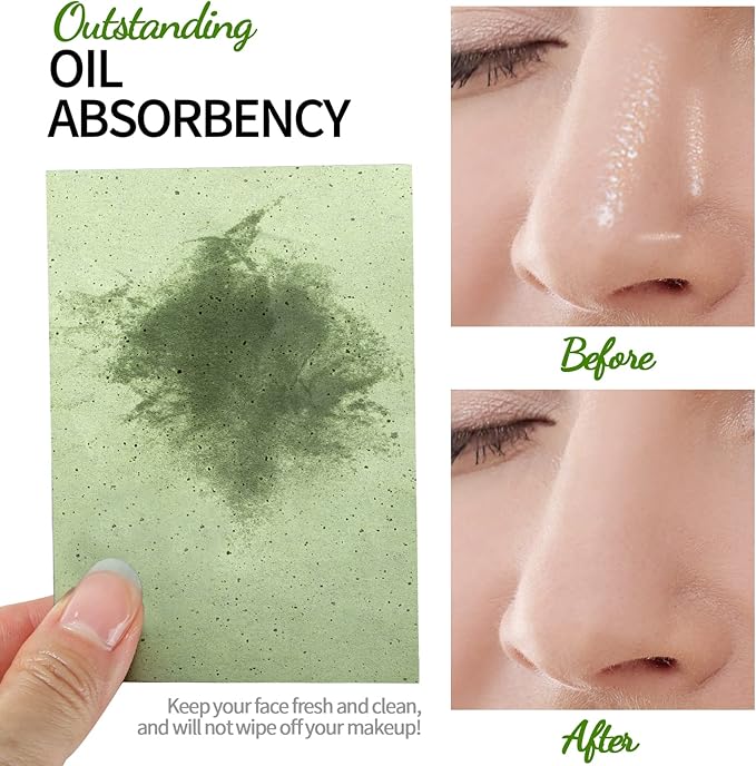 FANDAMEI Oil Blotting Sheets for Face, Absorbing Papers for Oily Skin, Control Film, Tissues - 200 Counts