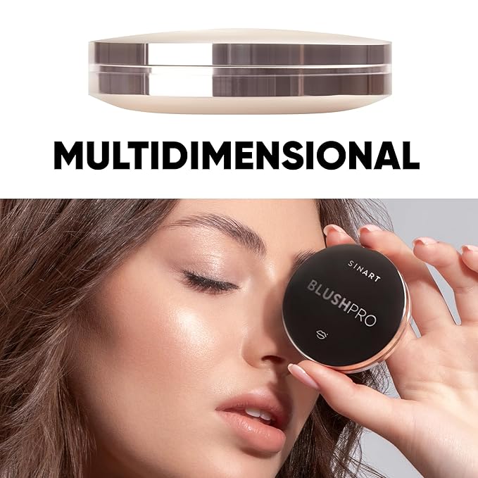 Baked PRO Blush. Brighten Lighting Highly Glow Marbleized. Lightweight Shimmery Satin Face Makeup. Cruelty-Free Powder Blush. Shape, Contour & Highlight Face (B3, D60)