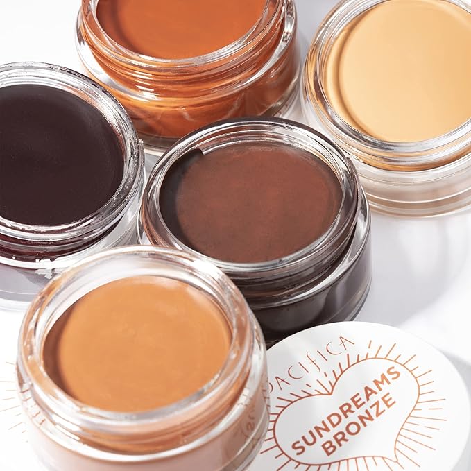 Pacifica Bronzer –Sun Dreams Matte Bronzing Cream Highlighter, Hydrating & Buildable Contour with Floral Extracts, Talc-Free, Vegan & Cruelty-Free, 1 oz (Shade Glow)