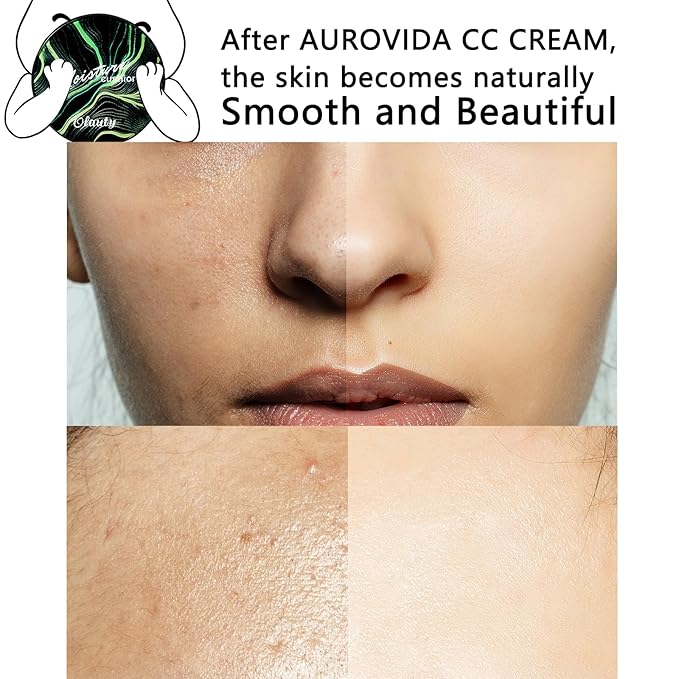 Moisture Cushion CC Cream Foundation for Mature Skin - Flawless Concealer BB Cream with Mushroom Head, Long-Lasting Waterproof Air Cushion CC, Natural honey and pine Makeup cream, Even Skin Tone๏ผ02#๏ผ