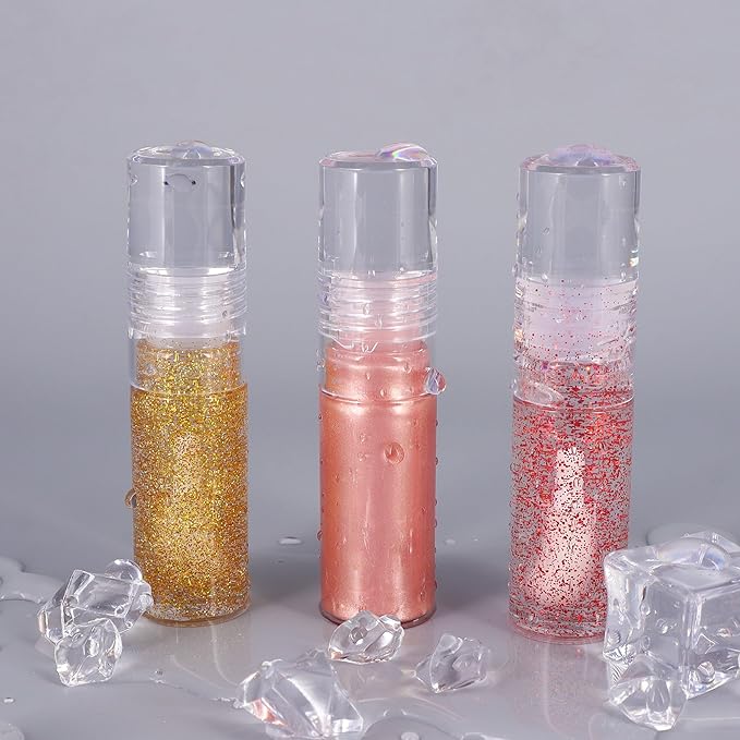 10 Pack Lip Gloss Tubes with Big Doe Foot Wand, Empty 9ML 0.3 Oz Transparent PTEG Lipgloss Tubes Concealer Containers for DIY Lipgloss Handmade Makeup