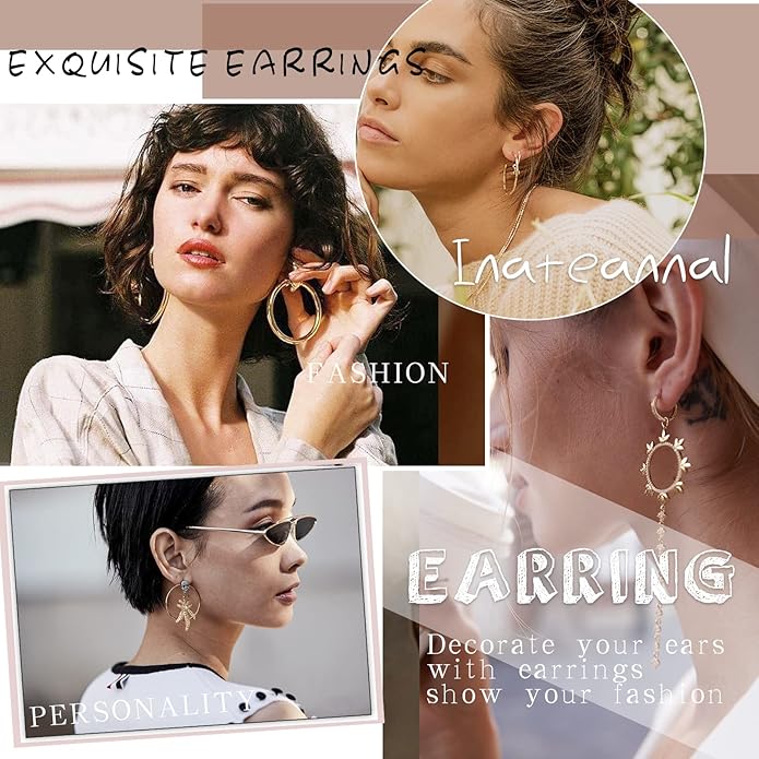 Vintage Exaggerated Circle Dangle Earrings Crystal Star Hoop Earrings Gold Hollow Large Hoop Earrings Circle Star Drop Earrings Jewelry for Women
