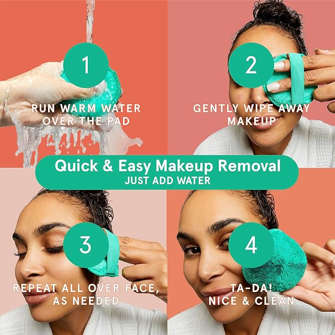 Cleanlogic Daily Skincare Set for Sensitive Skin – 3 Exfoliating Body Cloths + 9 Gentle Makeup Remover Facial Pads, Soft Texture for Smoothing & Cleansing