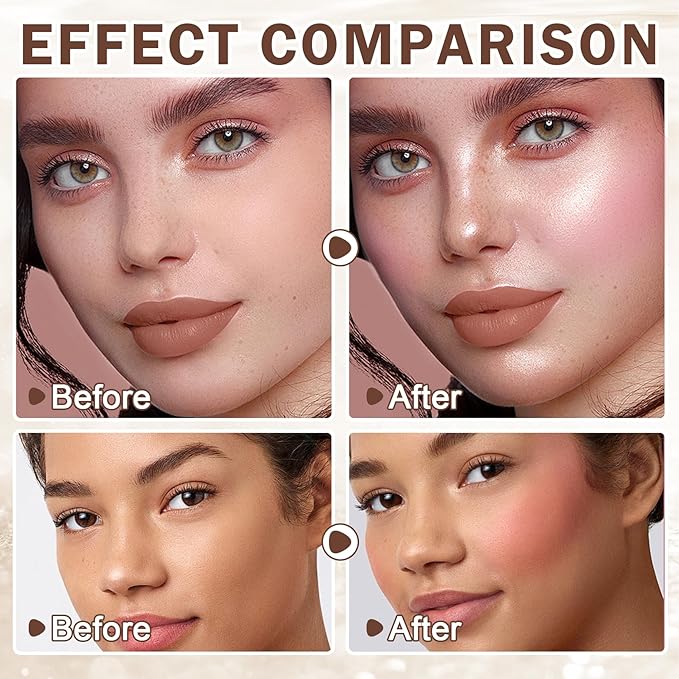 3PCS Cream Contour Stick Makeup Kit Face Contour Highlighter Stick,Smooth Cream Bronzer Contour Blush Stick Long Lasting Highlighter Makeup Stick for Cheeks,Eyes,Lips (02,05,06)
