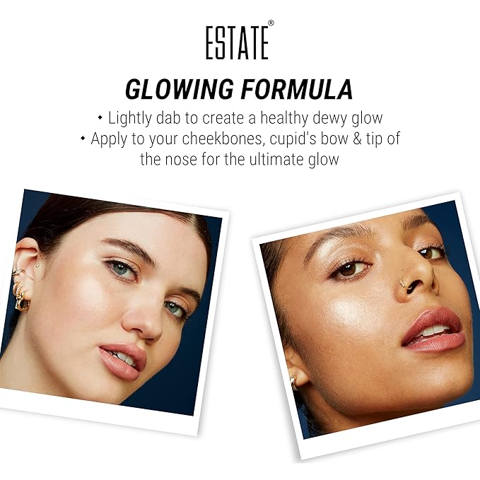 Estate Cosmetics Spacebound Highlighter – Cheeks & Nose Cream Formula – 3.5 g (0.12 oz) (Eclipse)