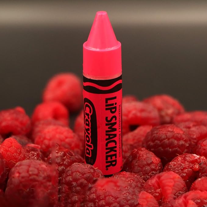 Lip Smacker Crayola Lip Balm Party Pack - 8 Moisturizing Lip Balms, Cotton Candy, Orange, Sherbert, Watermelon, Berry, Apple, Banana, Hydrating & Protecting - Cruelty-Free